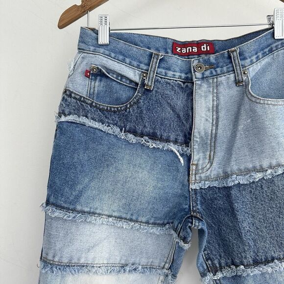 Vintage Zana Di Patchwork Jeans Womens 7 Flared 90s Y2K Boho Hippie Festival - Picture 3 of 13